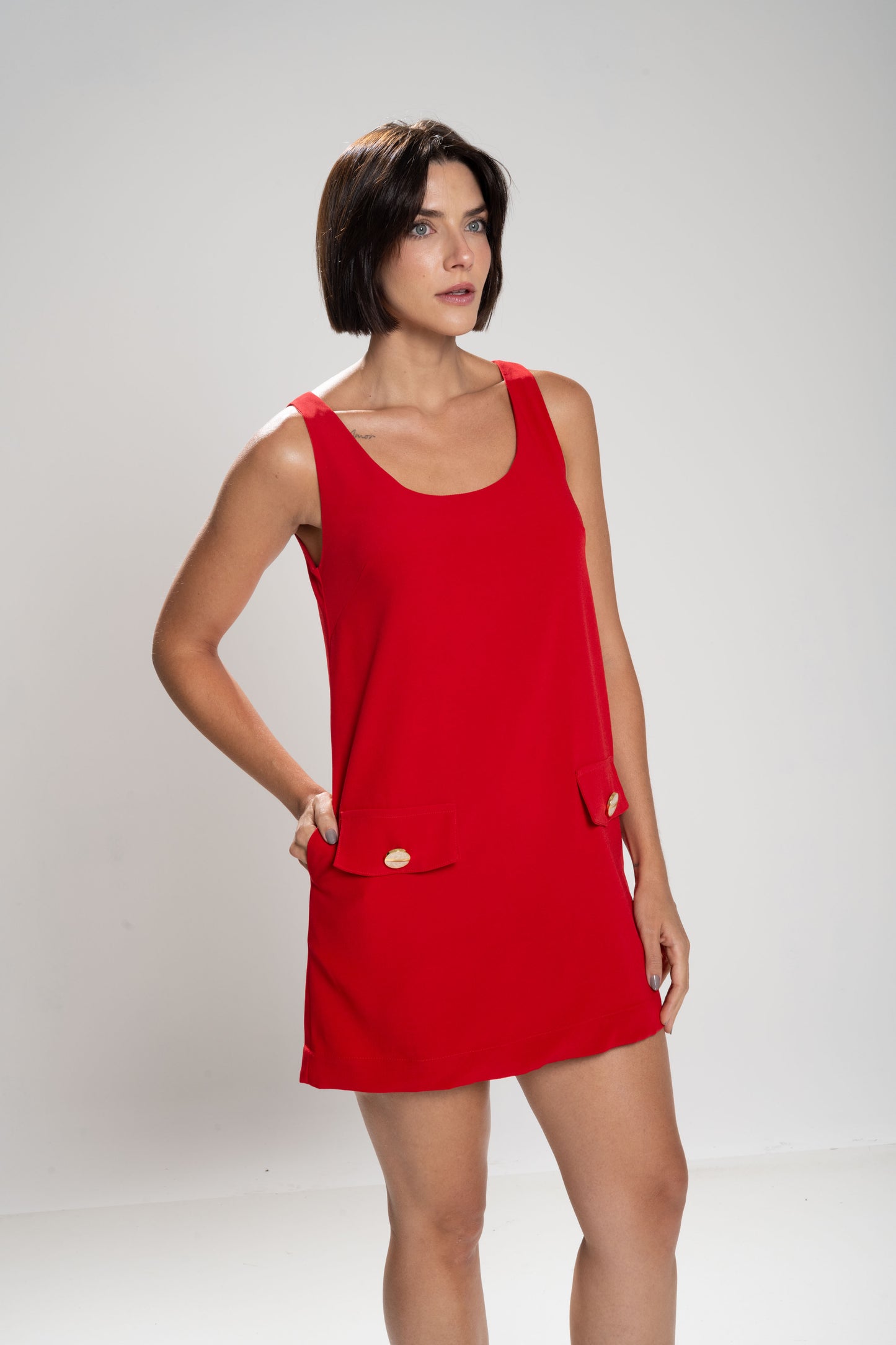 Vestido Trapézio Vermelho