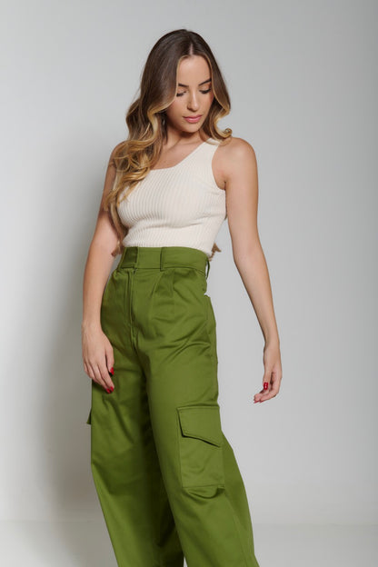 Calça Cargo Verde