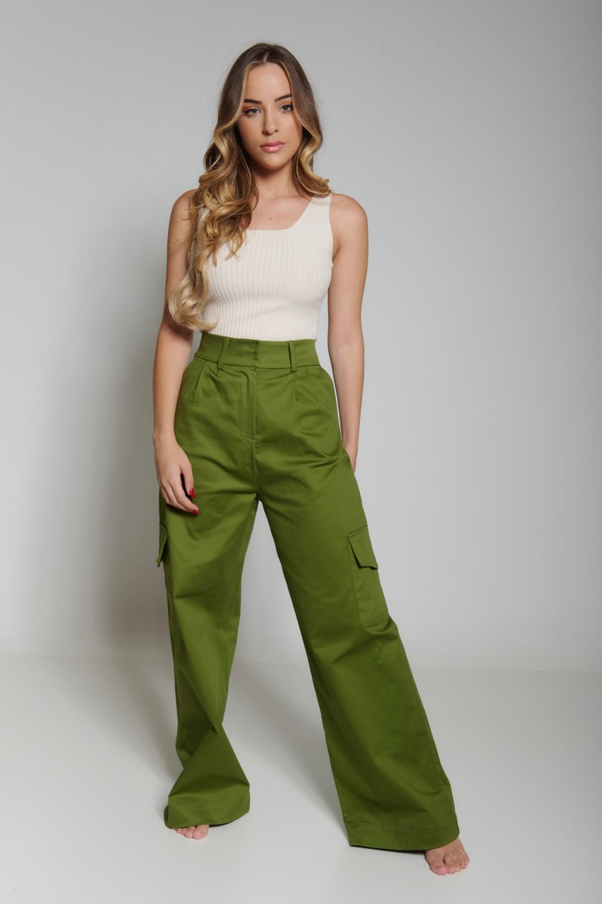 Calça Cargo Verde