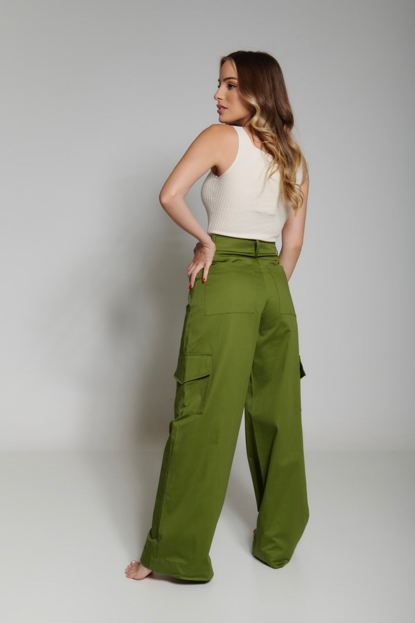 Calça Cargo Verde